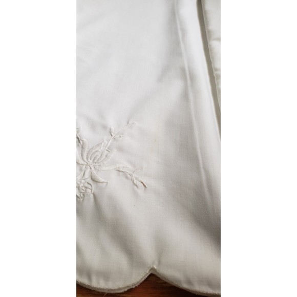 Vintage Linen Embroidered & Bobbin Lace  Dinner Napkins New Old Stock 2 designs - Picture 2 of 12